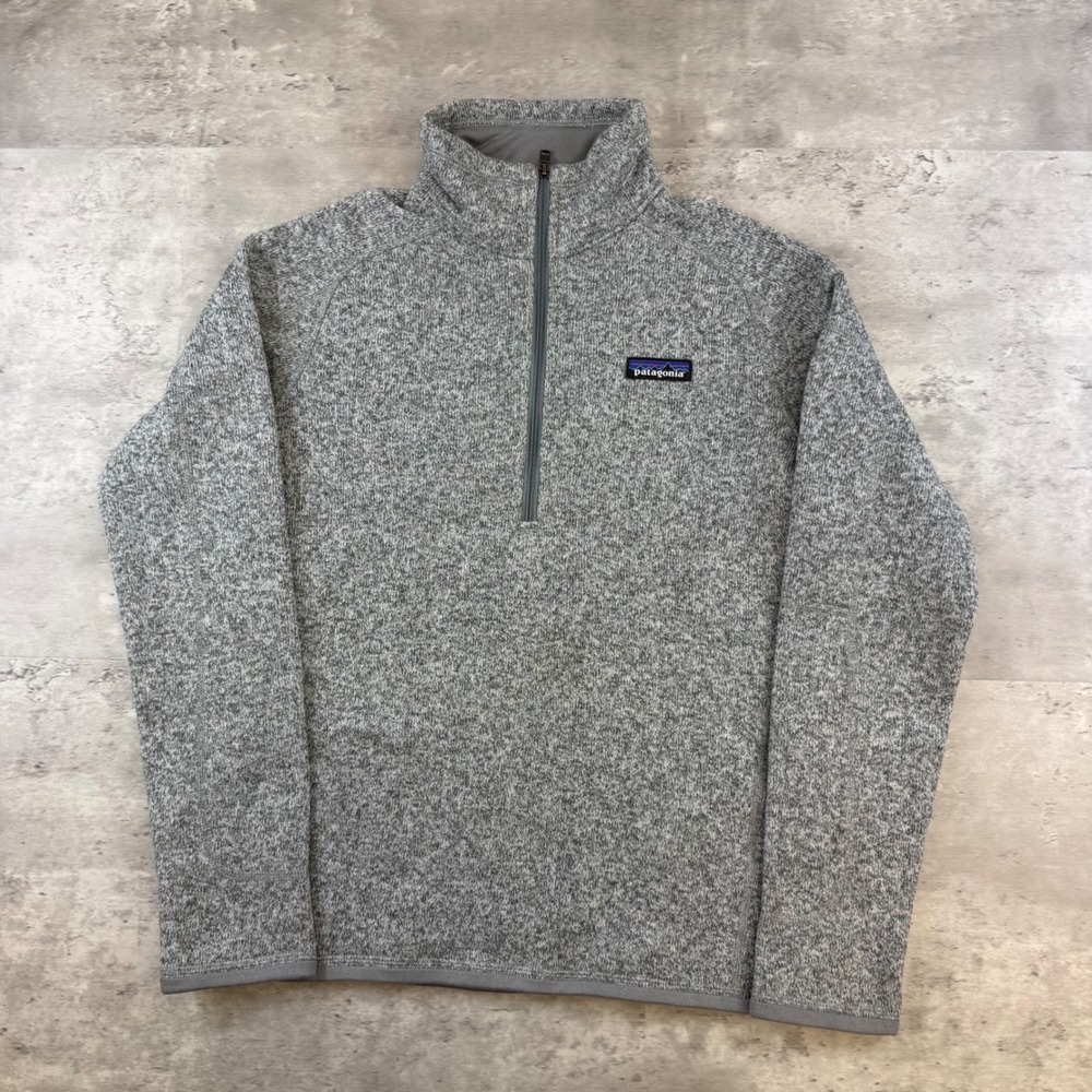 Patagonia Better Sweater 1/4 Zip‎ Pullover Grey Heather Fleece Mens Small